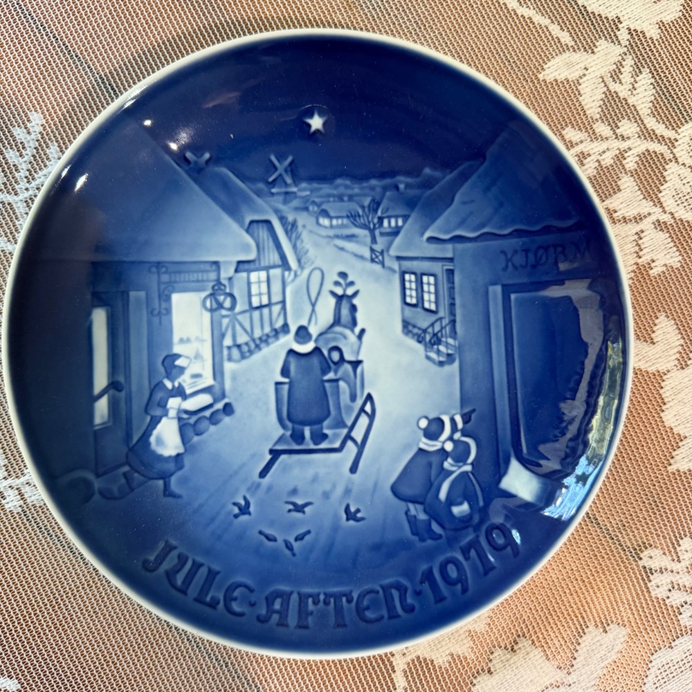 Bing & Grondahl Collector Plate Unisex OS Blue Excellent 1979 White Christmas
